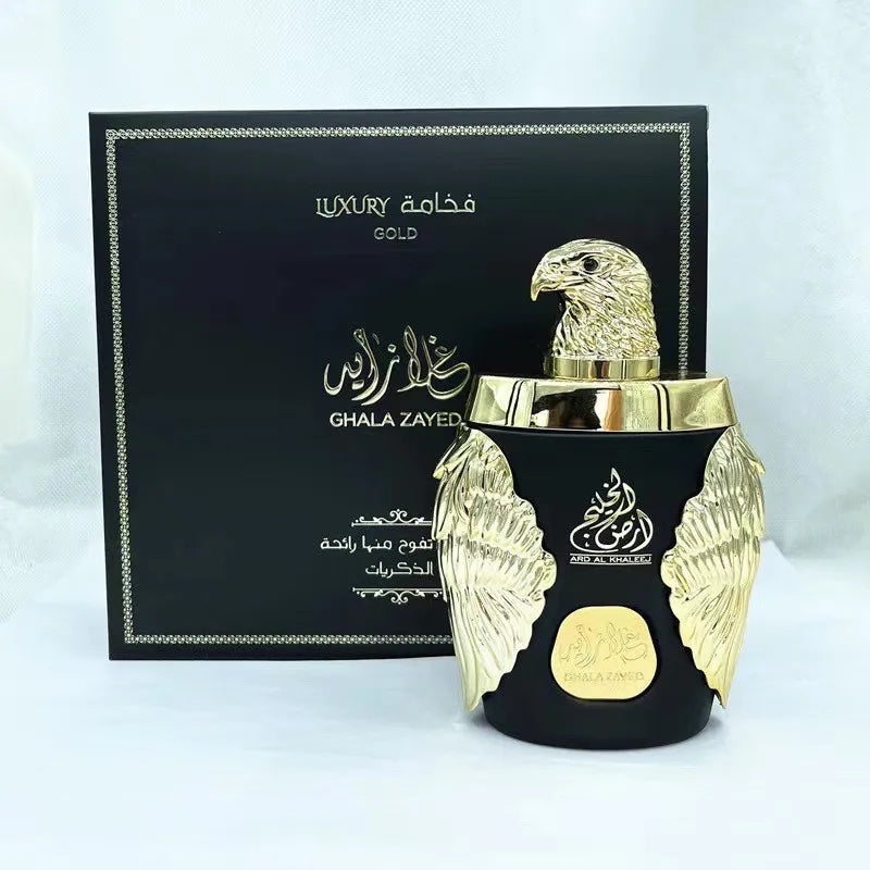 GHALA ZAYED Luxo Árabe Dubai Perfume Set Azul Profundo Unissex Carisma Perfume, Caixa de Presente Cabeça de Águia, de Longa Duração, Best Seller