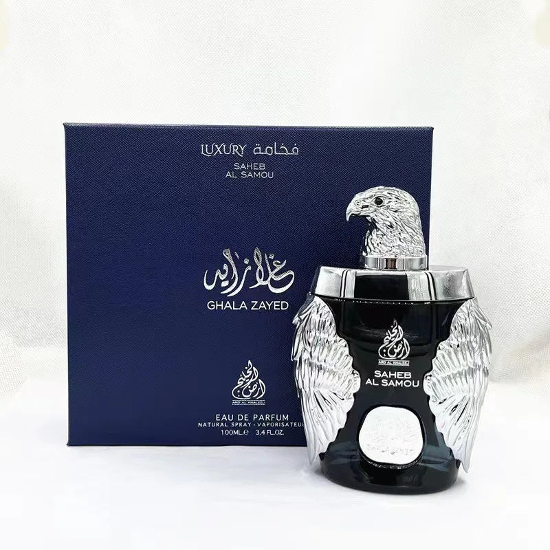 GHALA ZAYED Luxo Árabe Dubai Perfume Set Azul Profundo Unissex Carisma Perfume, Caixa de Presente Cabeça de Águia, de Longa Duração, Best Seller