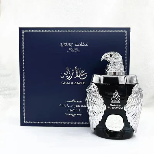 GHALA ZAYED Luxo Árabe Dubai Perfume Set Azul Profundo Unissex Carisma Perfume, Caixa de Presente Cabeça de Águia, de Longa Duração, Best Seller